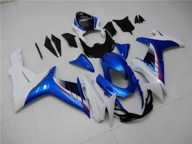 2011-2021 Bleu Blanc GSXR 600/750 Carénages Moto