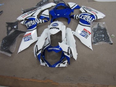 2011-2021 Bleu Blanc Lucky Strike Motul GSXR 600 Carénage Moto