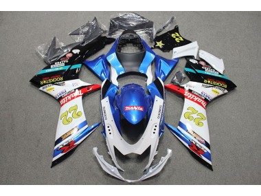 2011-2021 Bleu Blanc Rouge Rockstar 22 GSXR 600 Carénage Moto