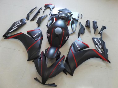 2012-2016 Matte Bladk avec Rouge Bande CBR1000RR Carénage Moto