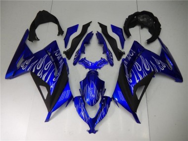 2013-2016 Bleu Blanc Noir EX300 Carénage Moto